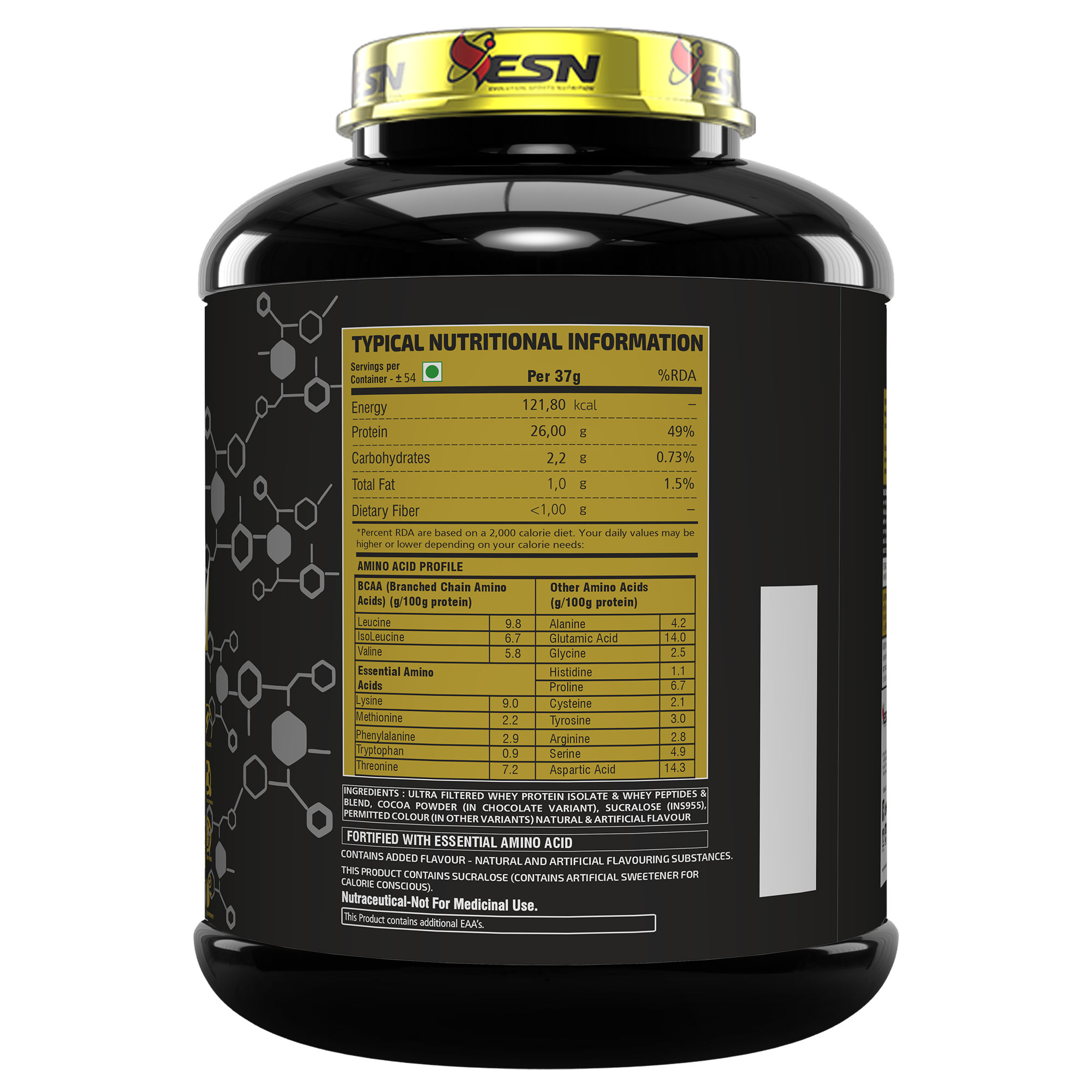 ESN ISO Whey 100 – Fast-Absorbing Whey Protein Isolate | 26g Protein | 5g BCAA | Gluten Free
