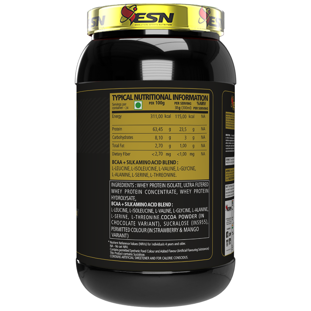 ESN Whey Delight Protein Powder | 23.5g Protein per Serving |  Whey Isolate & Concentrate Blend