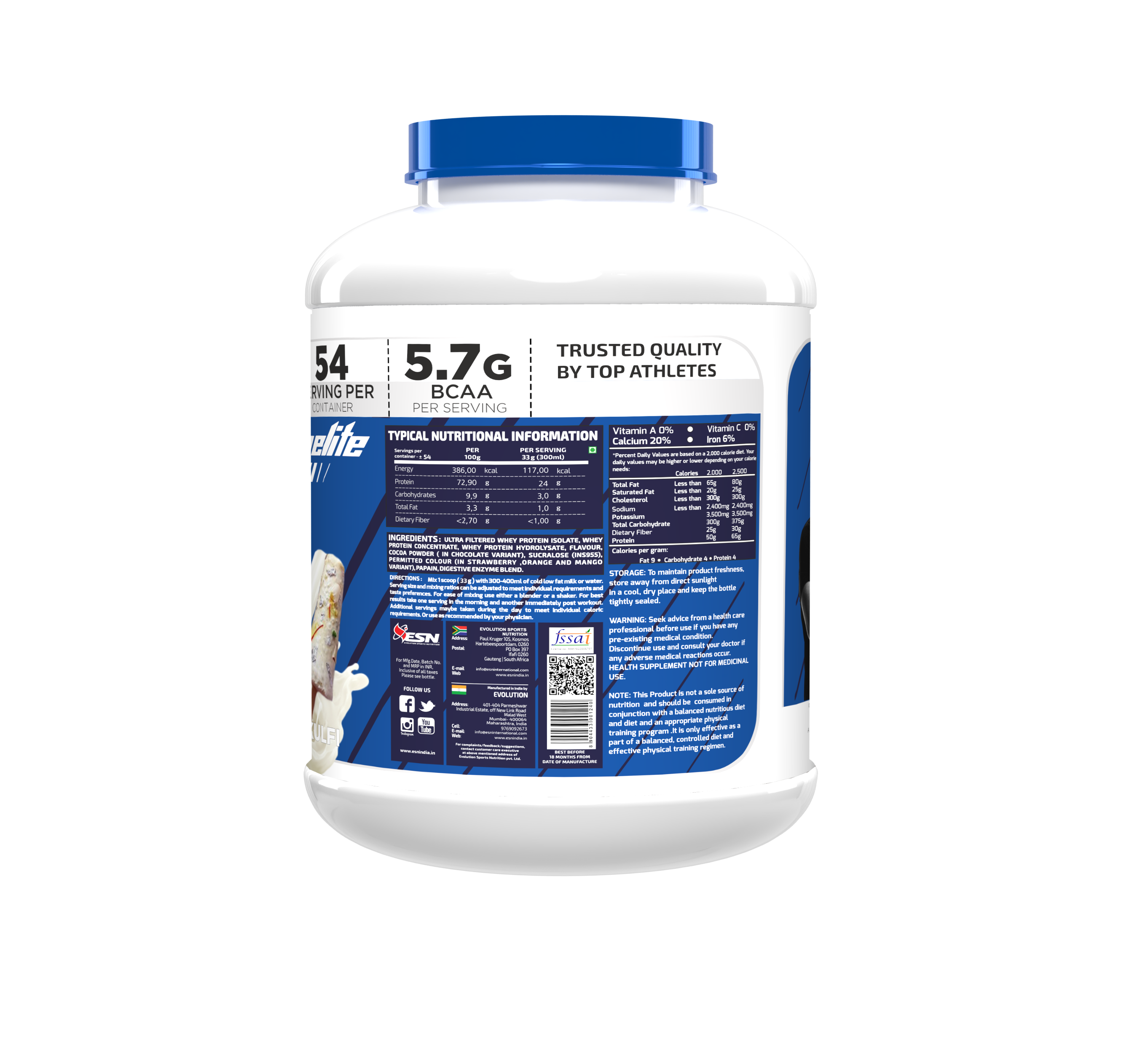 ESN Elite Core 100% Performance Whey Protein | 1.8kg (4 lbs)