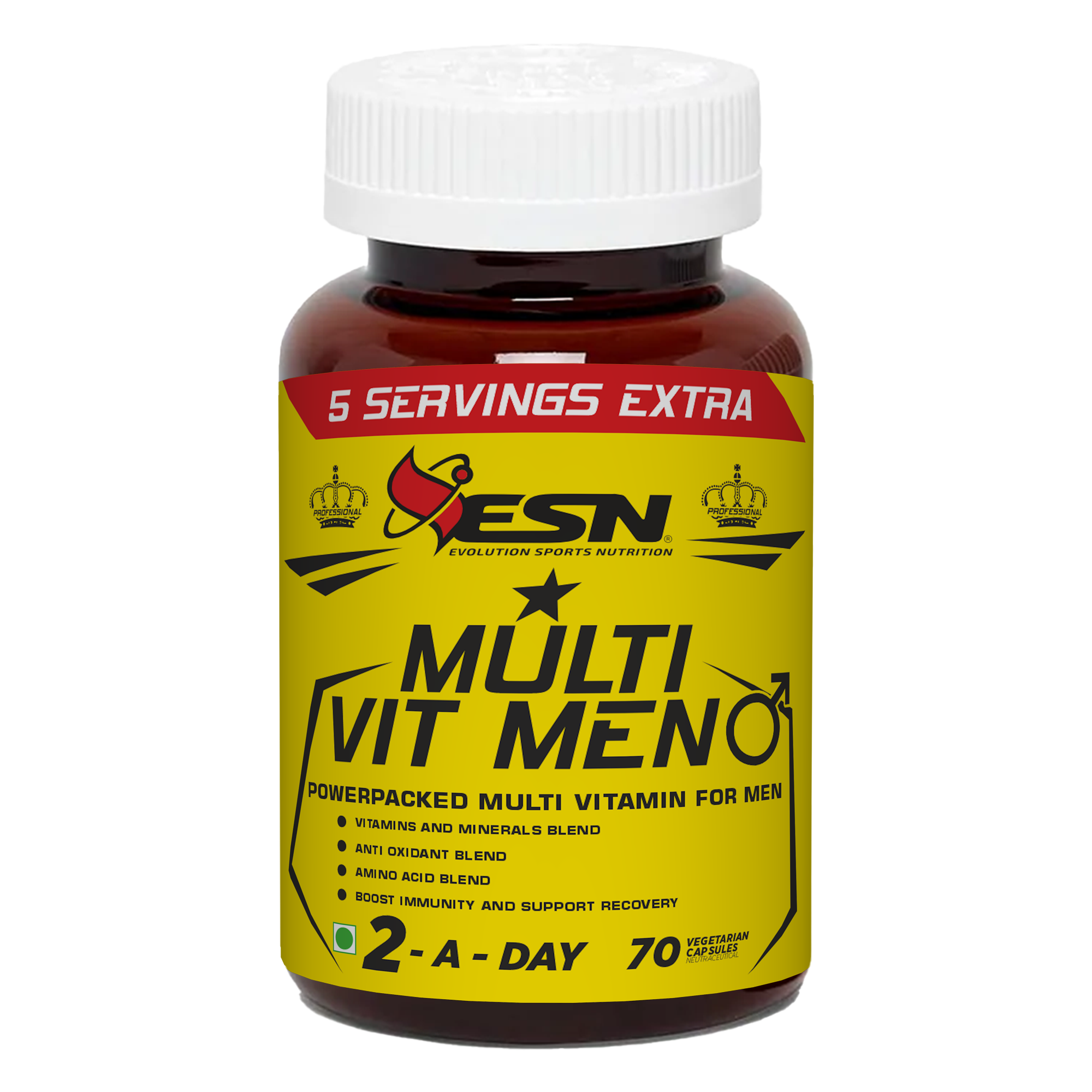 ESN Professional Series Multivitamin for Men – 70 Vegetarian Capsules