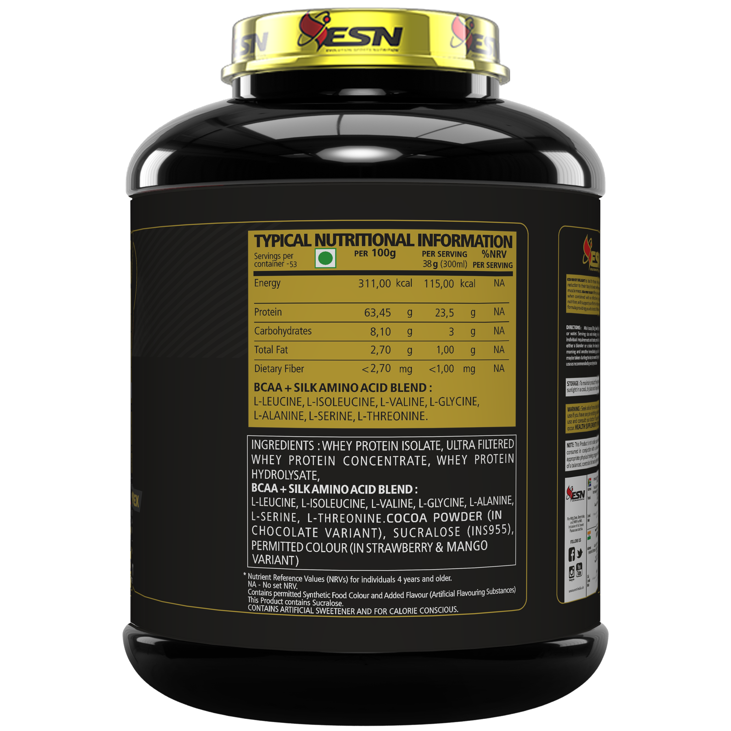 ESN Whey Delight Protein Powder | 23.5g Protein per Serving |  Whey Isolate & Concentrate Blend