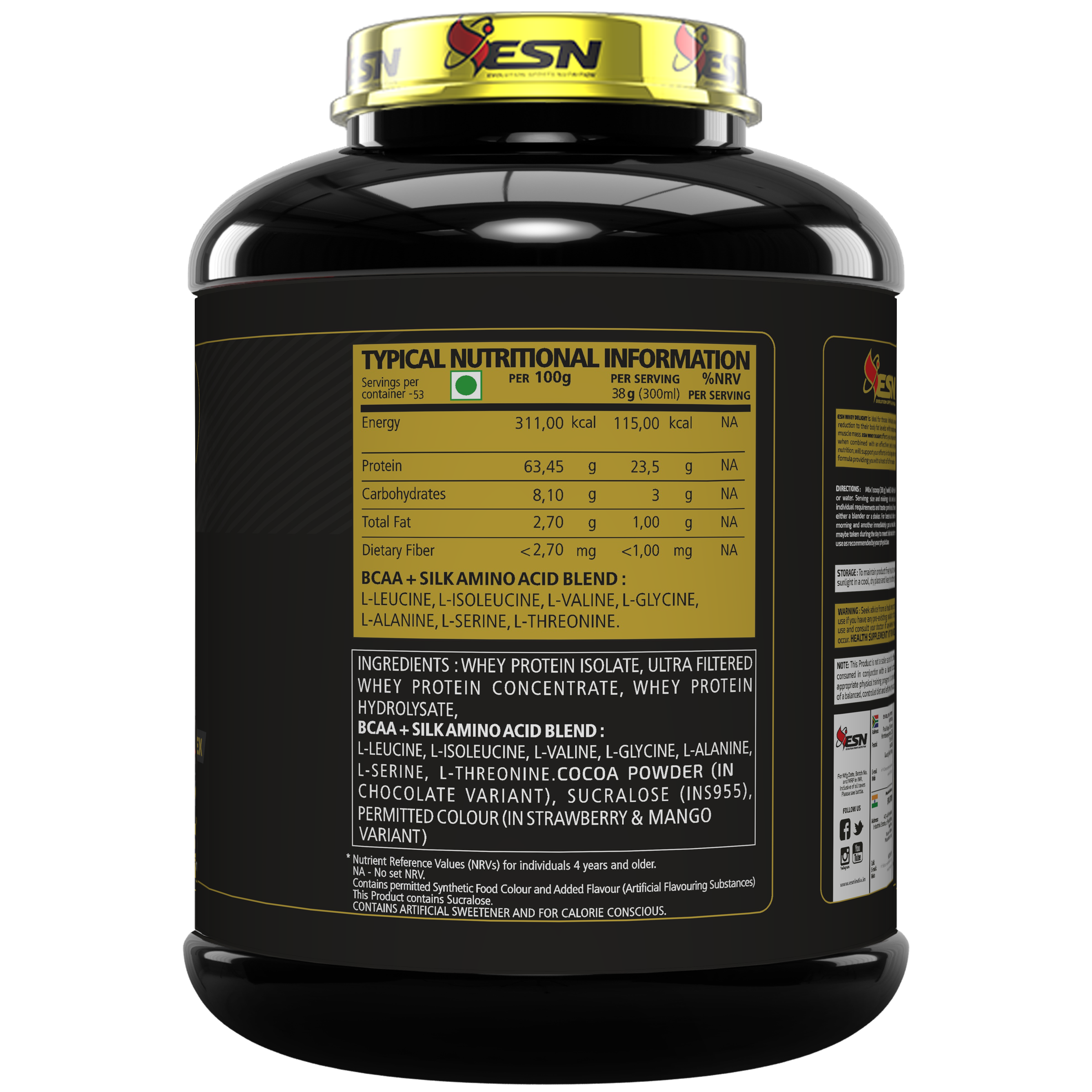 ESN Whey Delight Protein Powder | 23.5g Protein per Serving |  Whey Isolate & Concentrate Blend