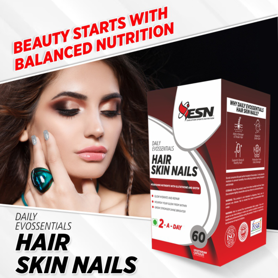 ESN Daily Evossentials Hair Skin Nails – 60 Vegetarian Capsules (Copy)