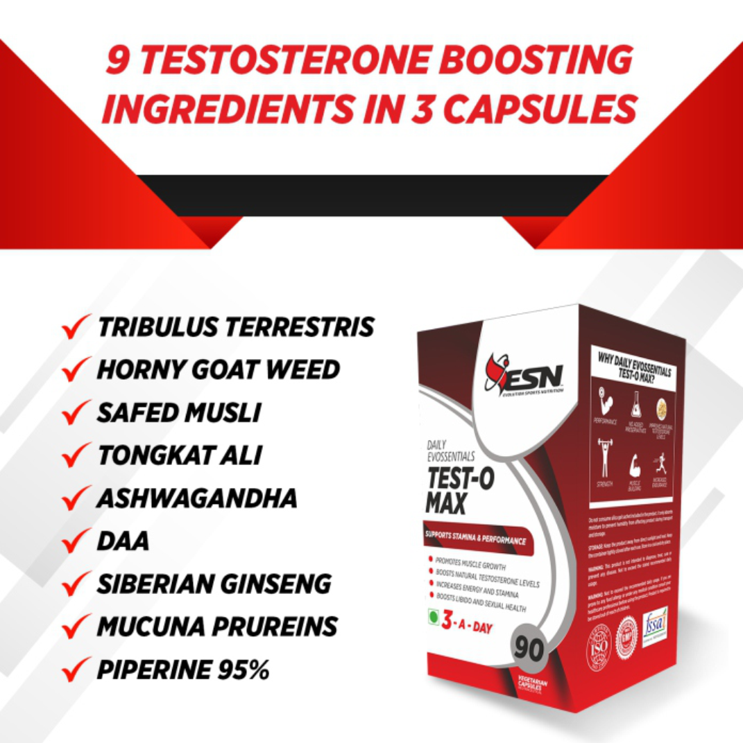 ESN Daily Evossentials Test-O-Max – 90 Vegetarian Capsules