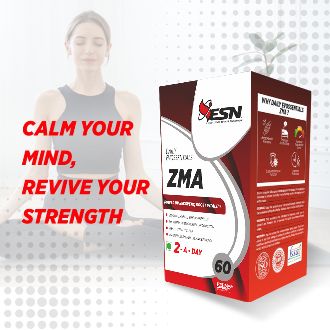 ESN Daily Evossentials ZMA – 60 Vegetarian Capsules